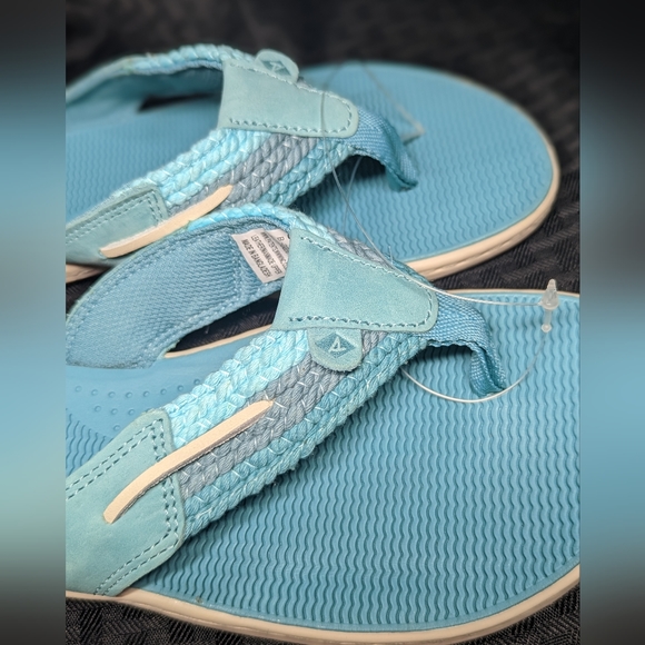 Women's Shades of Blue Sperry Top Sider Flip Flop Sandals Size 6, 7 and 7.5 - Picture 4 of 4